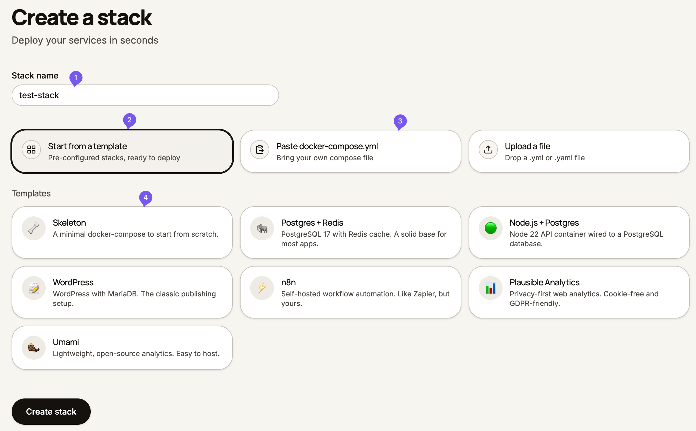 create stack screenshot